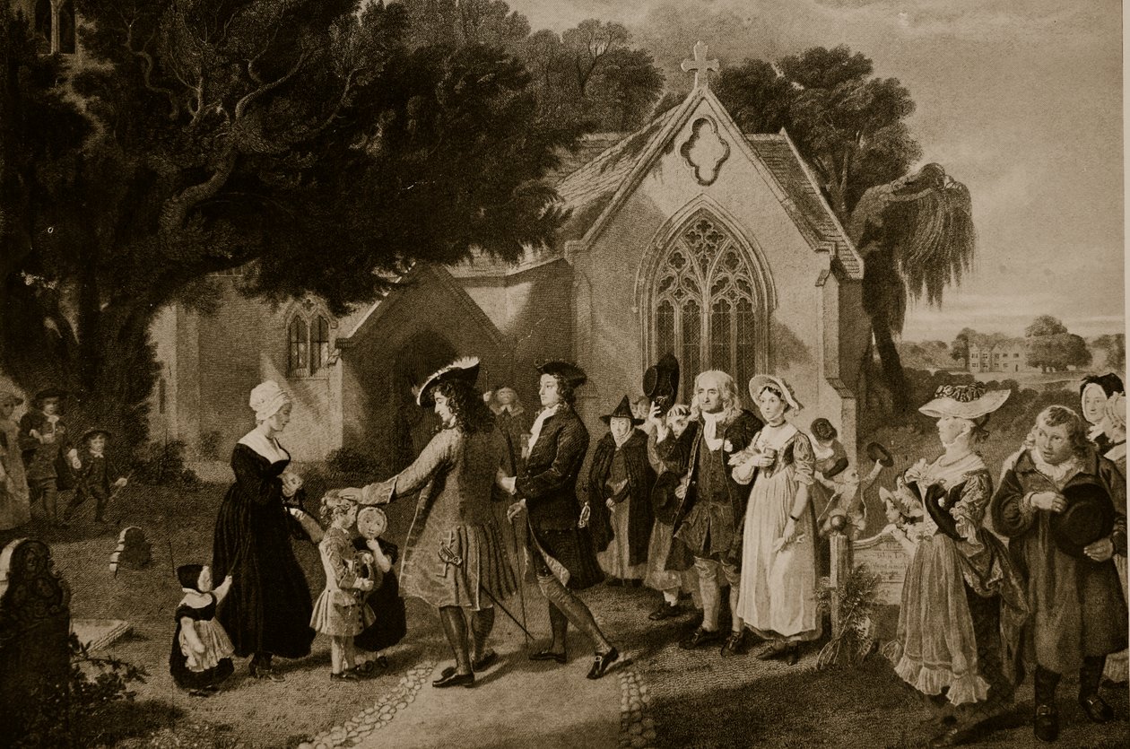 Sir Roger de Coverley går i kirke med 