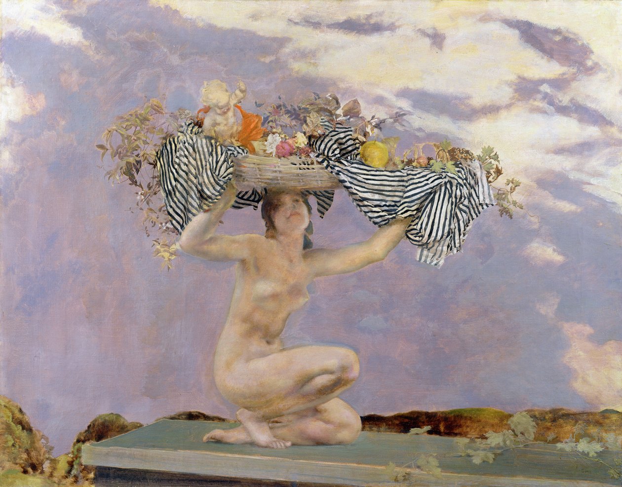 Iris, ca.1915 (tempera og olie på lærred) af Charles Sims
