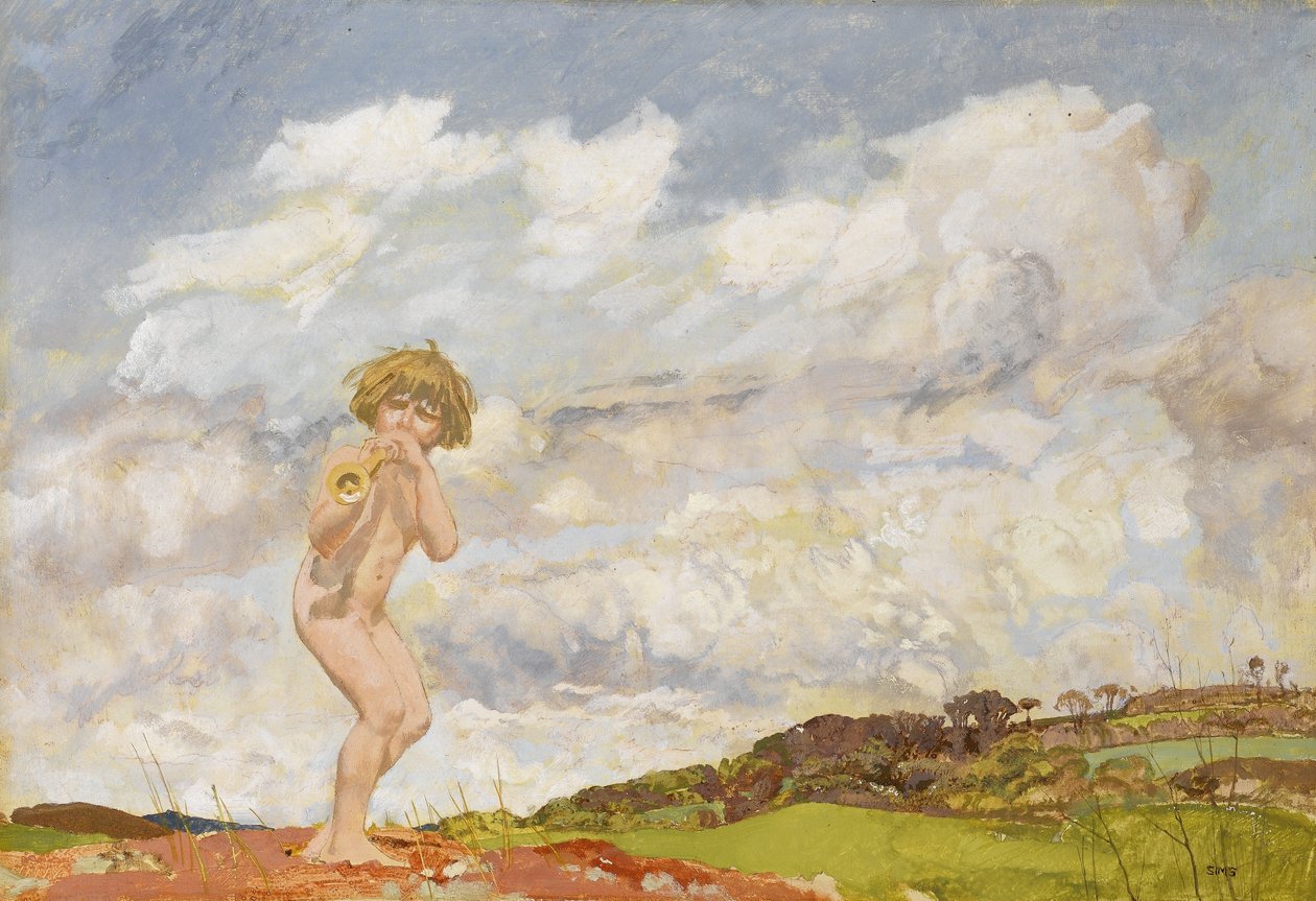 Pan, ca. 1916 (tempera på lærred) af Charles Sims