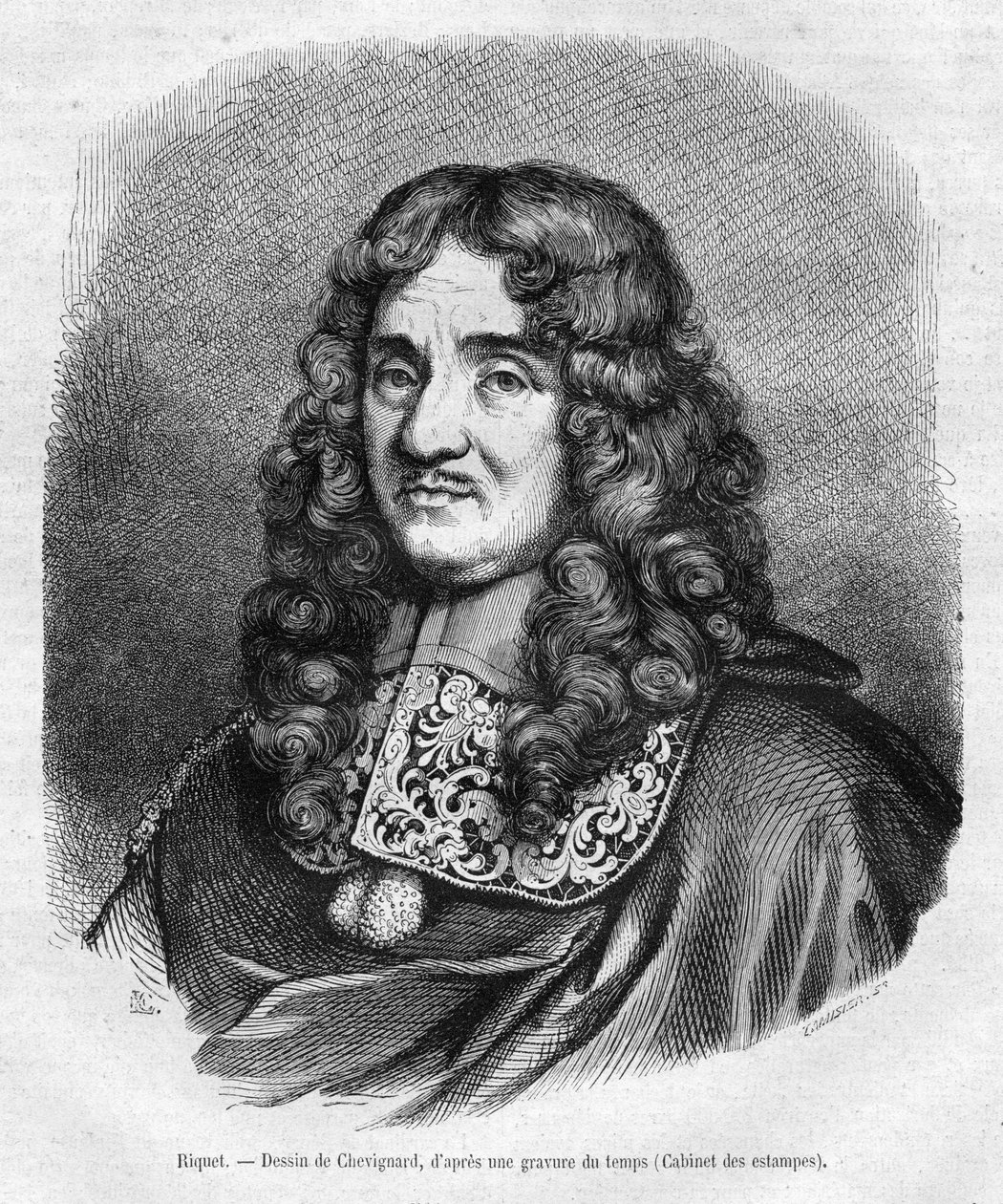 graveret portræt af Charles Tamisier Lechevallier Chevignard