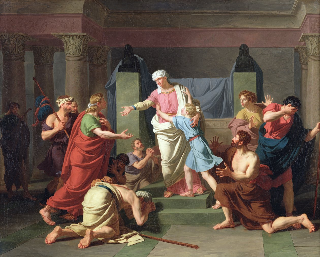 Joseph anerkendt af sine brødre, 1789 af Charles Thevenin