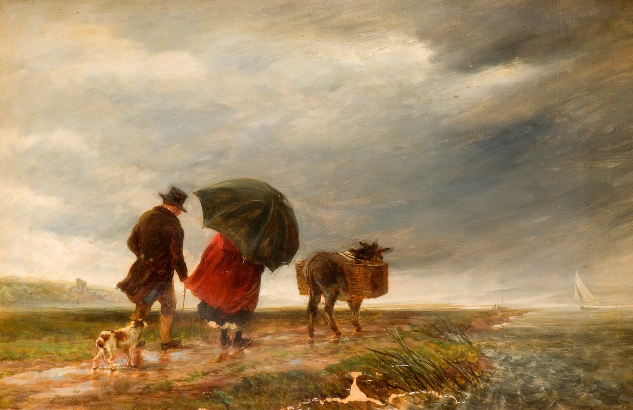 Går til færgen, Appledore, 1856 af Charles Thomas Burt