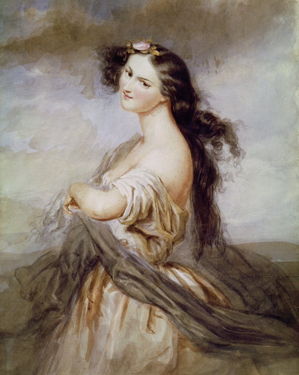 Portræt af Juliette Drouet (1806-83) af Charles Voillemot