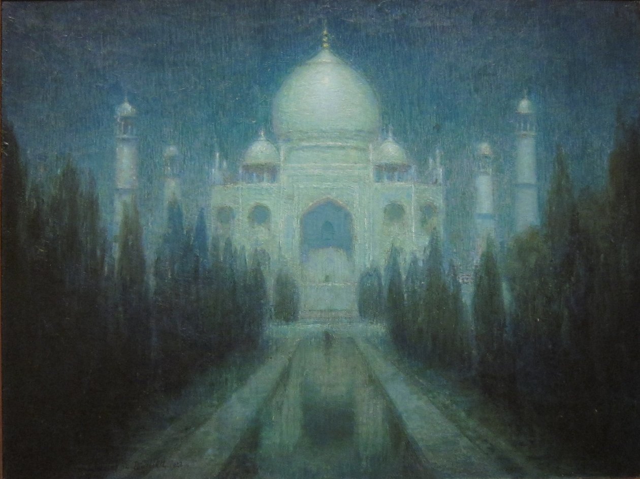 Taj Mahal fra Moonlightn af Charles William Bartlett