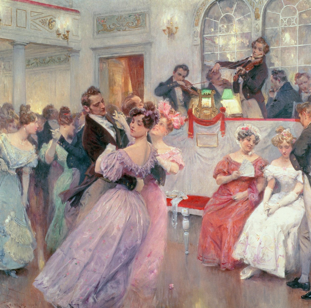 Strauss og Lanner - Ballen, 1906 af Charles Wilda