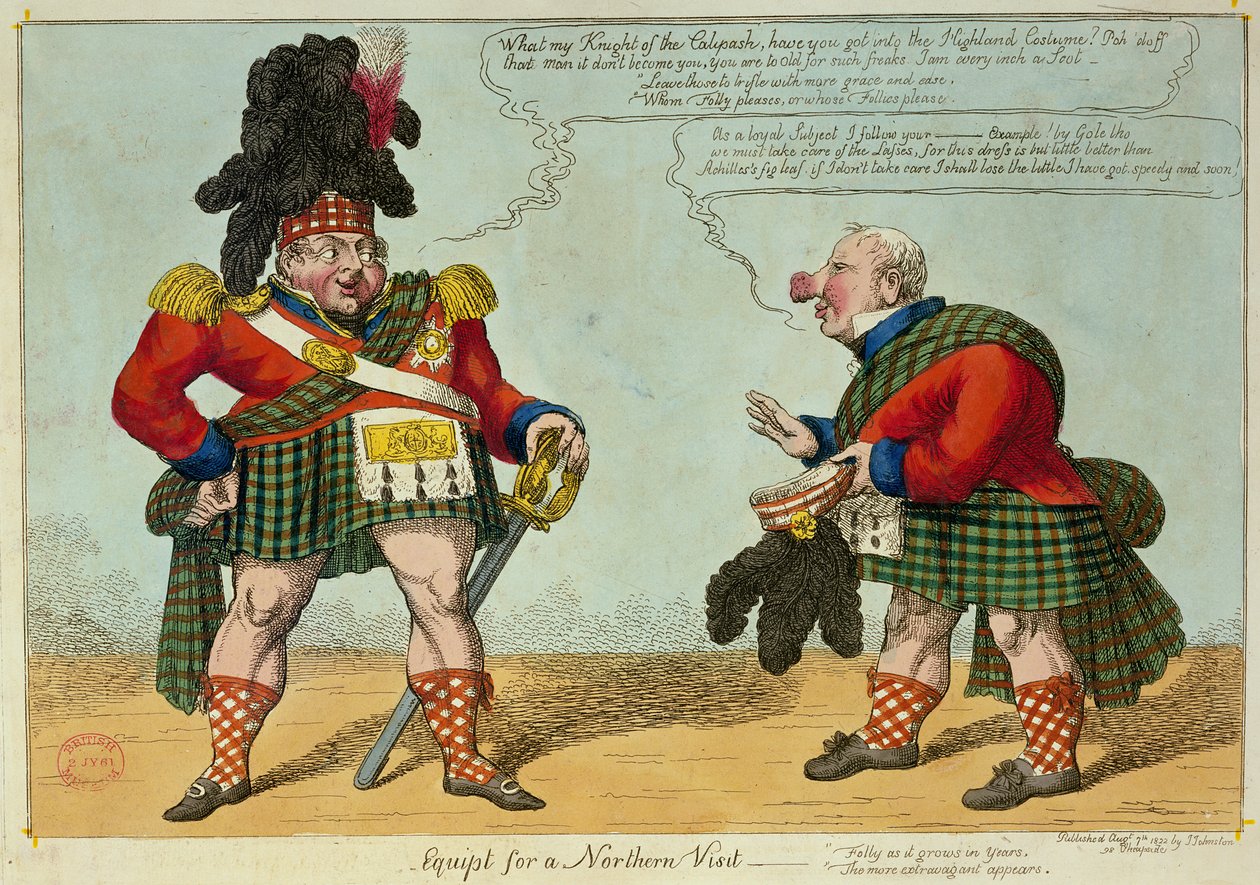 Udrustet til et nordligt besøg, 1822 (farveætsning) af Charles Williams