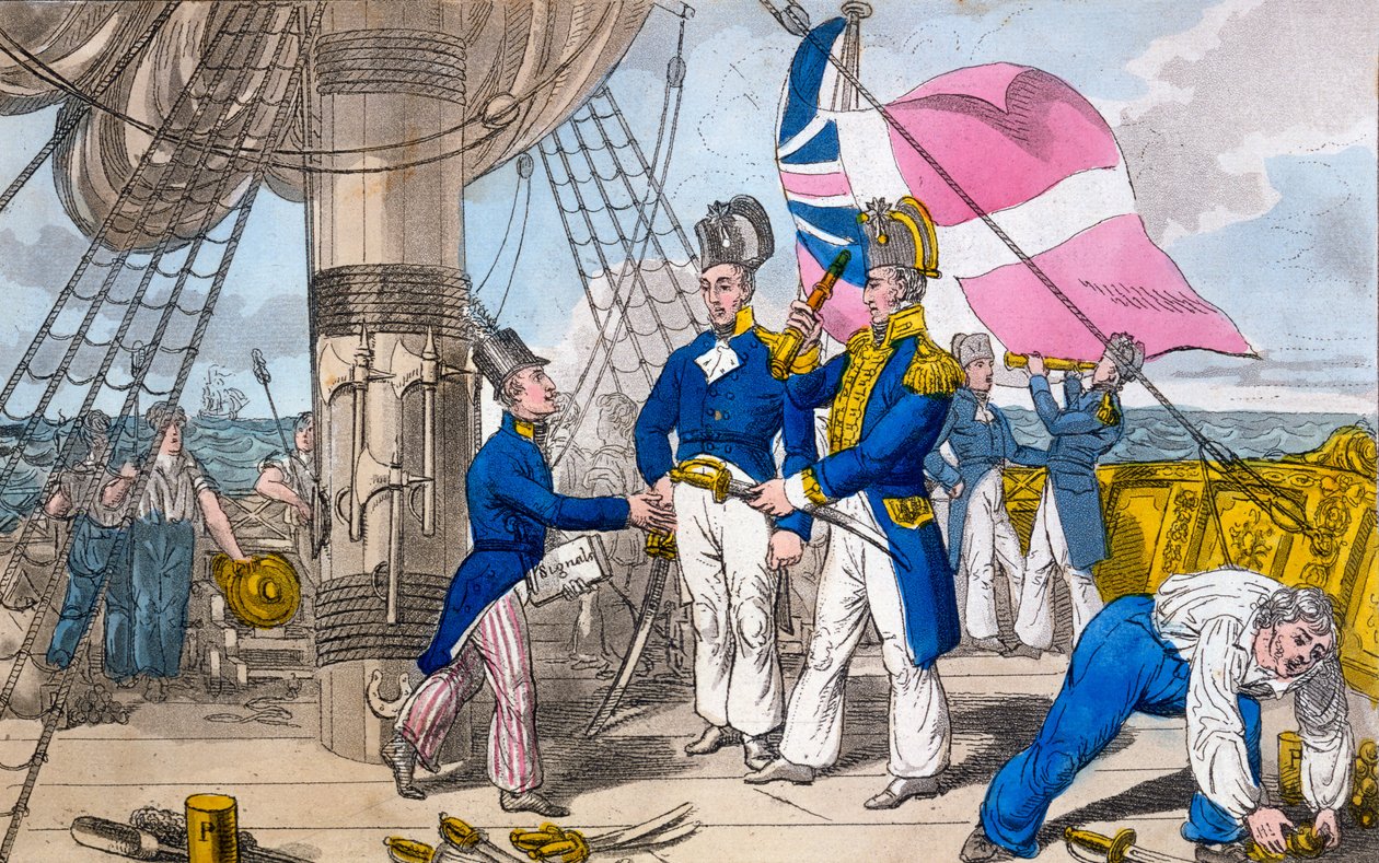 The Quarter Deck before Battle, tallerken fra 