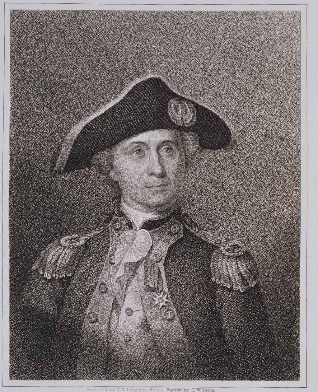 John Paul Jones (1747-92), graveret af James Barton Longacre (1794-1869) af Charles Willson Peale