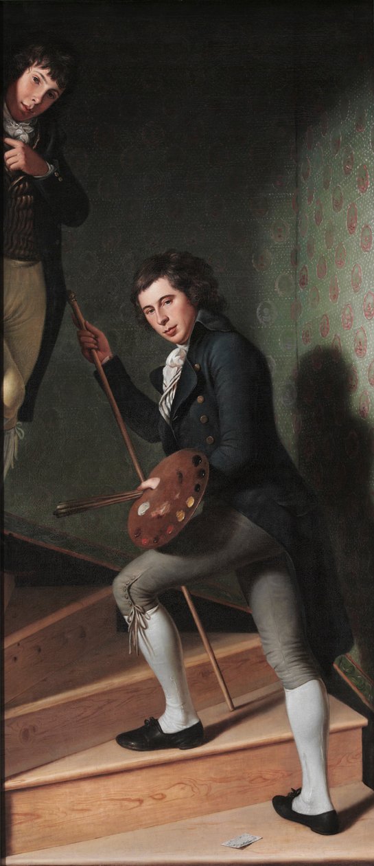 The Staircase Group (Portræt af Raphaelle Peale og Titian Ramsay Peale) af Charles Willson Peale