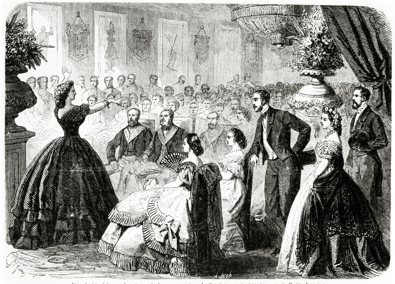 Velgørenhedsfest i frimurerlogen for udholdende venskab, Grand Orient of France, Paris, 1862 af Charles Yriarte
