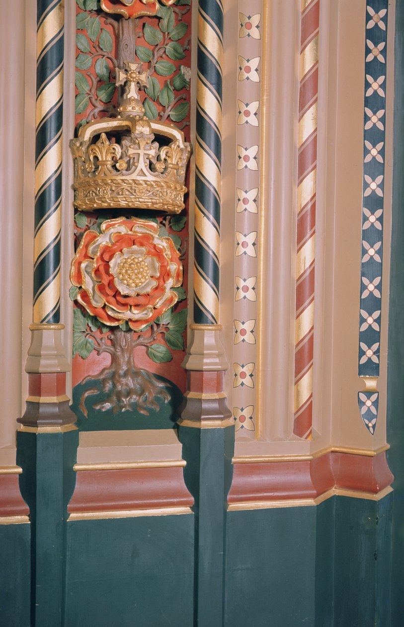 Detalje af dørarkitektur i Royal Gallery, ca. 1841 (malet træ) af Charles Barry
