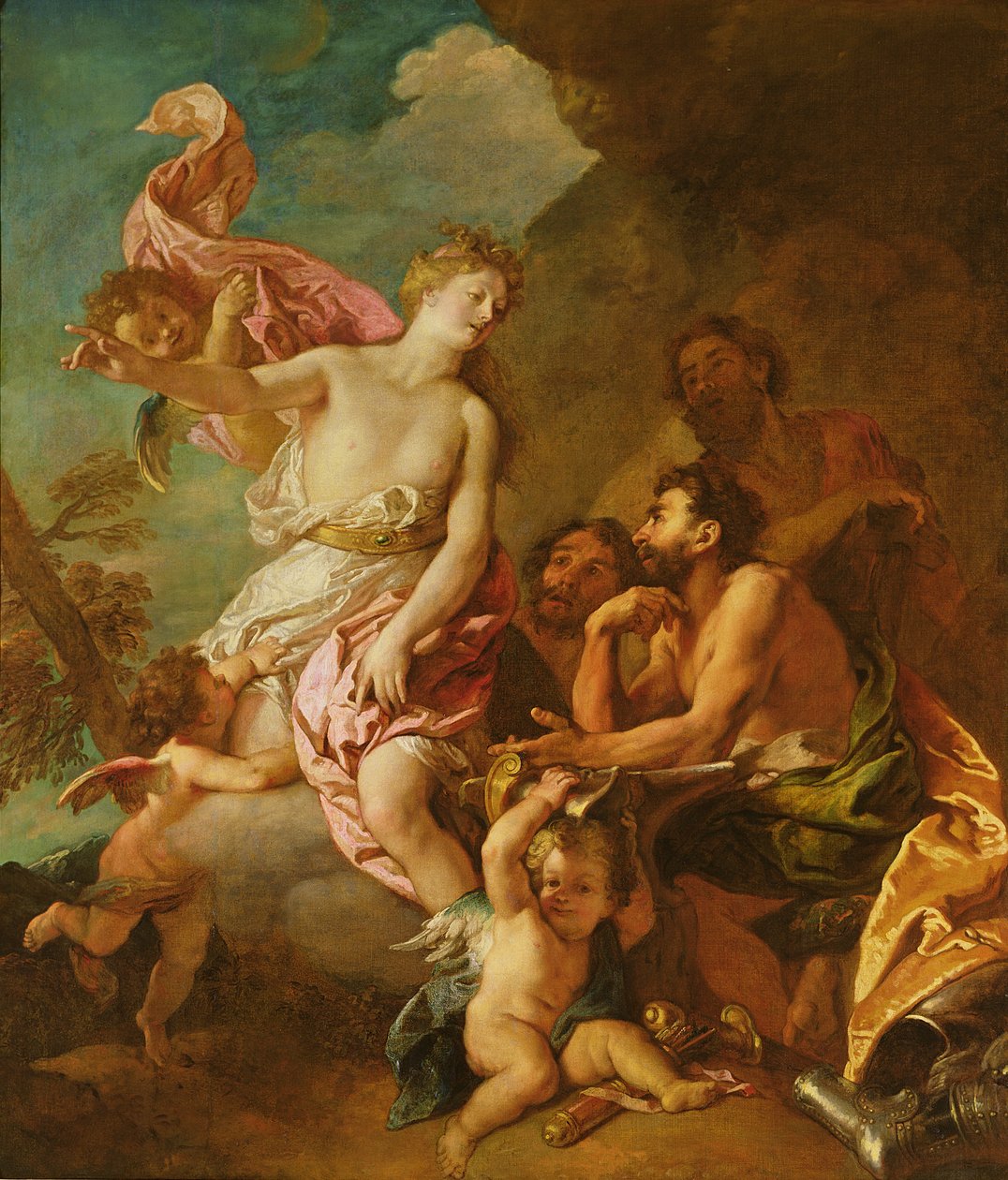 Venus beder Vulcan om våben til Æneas af Charles de la Fosse