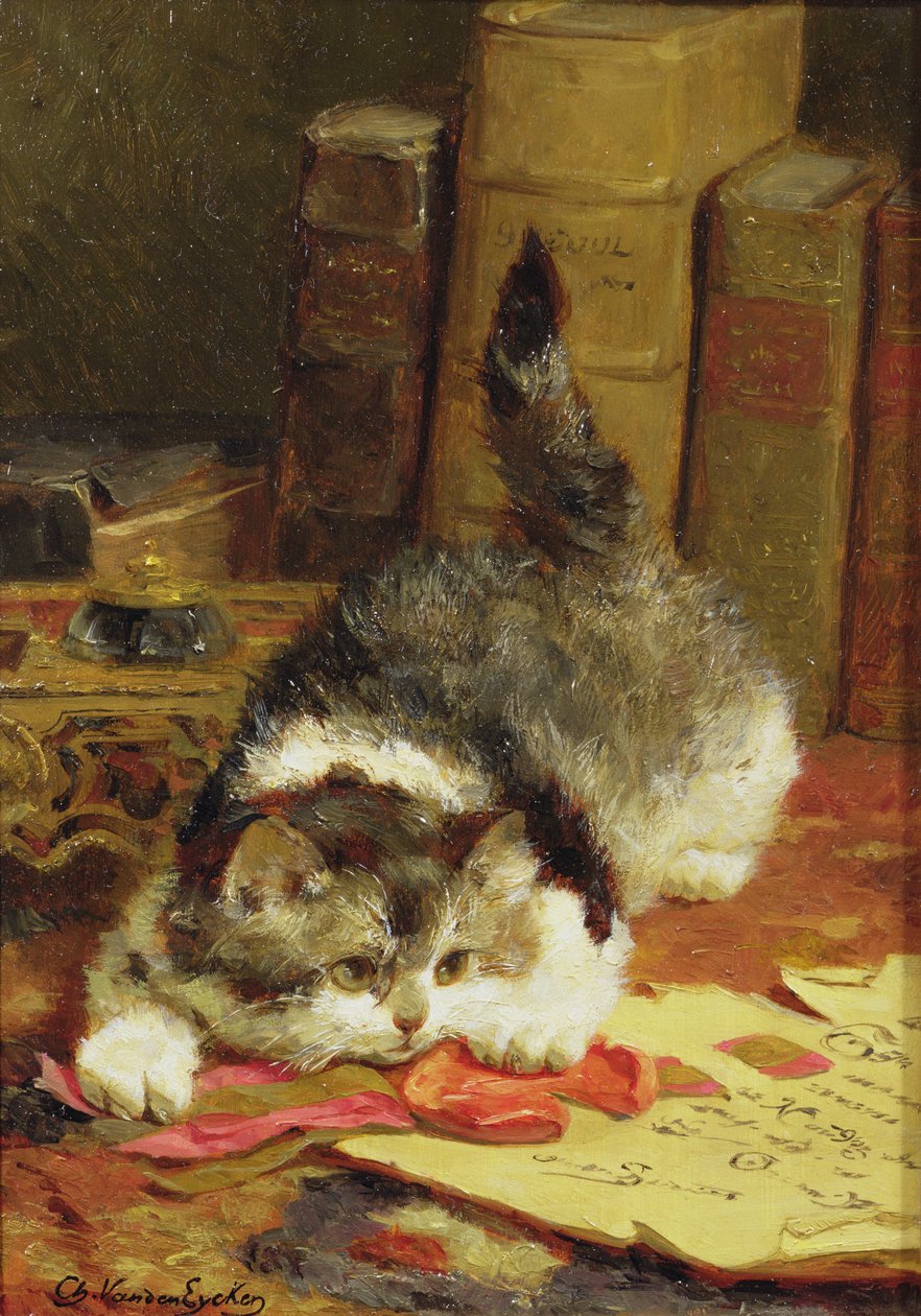 Stalkende kat af Charles van den Eycken