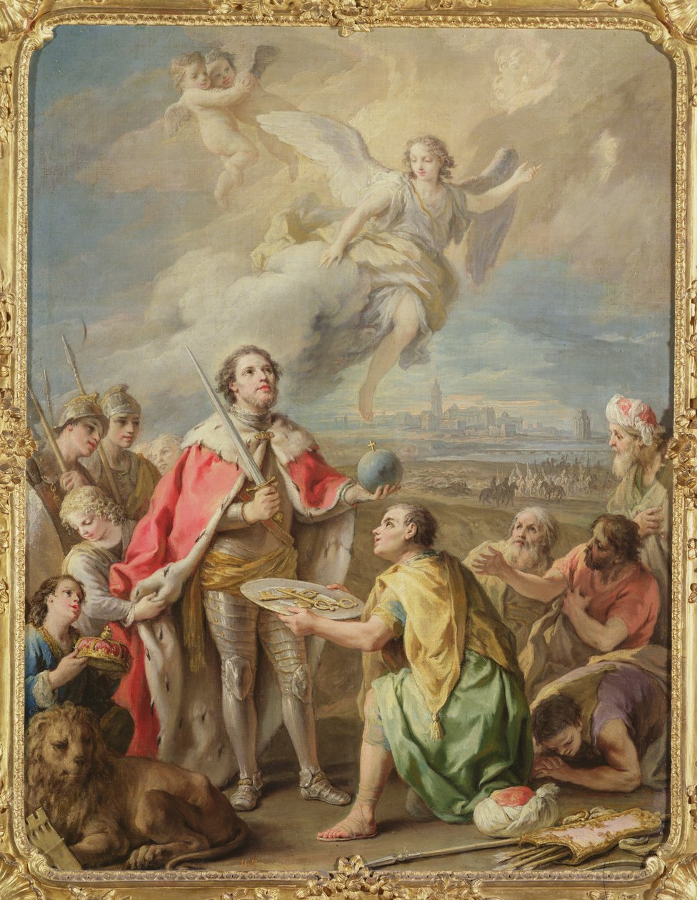 Sevillas overgivelse af Sevilla til Sankt Ferdinand af Charles-Joseph Flipart