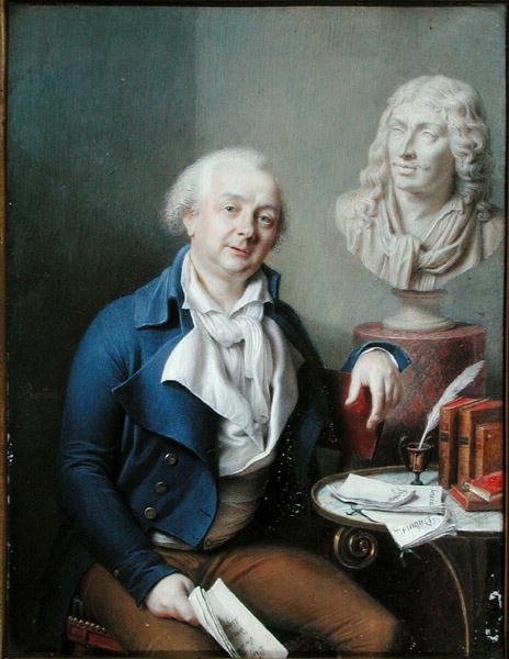 Portræt af Dazincourt (1747-1809) (olie på panel) af Charles Marie Bouton