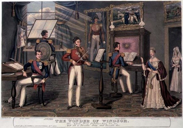 The Wonder of Windsor: The Artist, Poet, Fiddler Here We See, And all is Tweedle-dum og Tweedle Dee, ca. 1841 af Charles Hunt