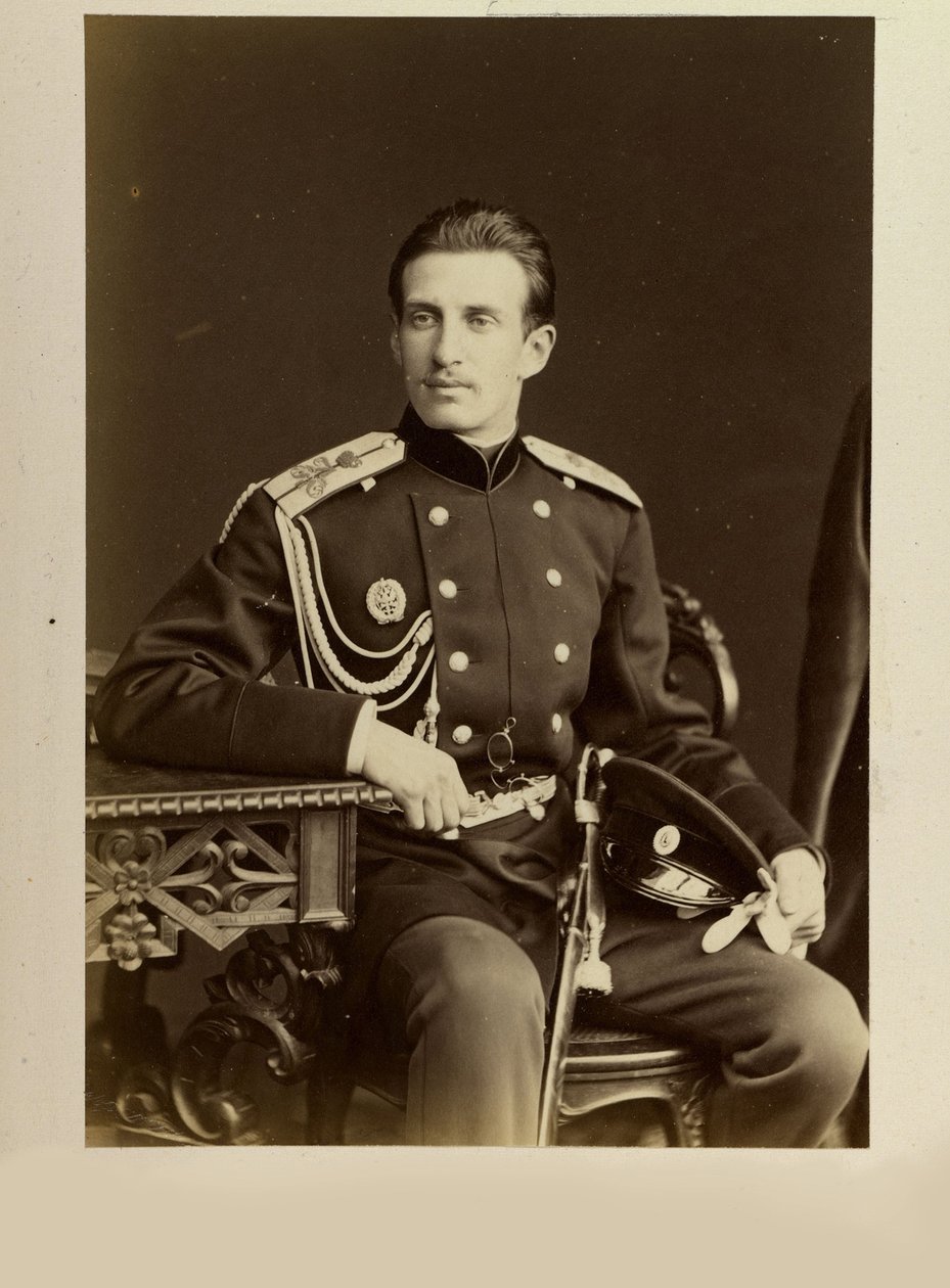 Nicolas Constantinovitch de Russie - Portræt af storhertug Nicholas Constantinovich af Rusland (1850-1918), af Bergamasco, Charles (Karl) (1830-1896). Albumin foto af Charles Bergamasco
