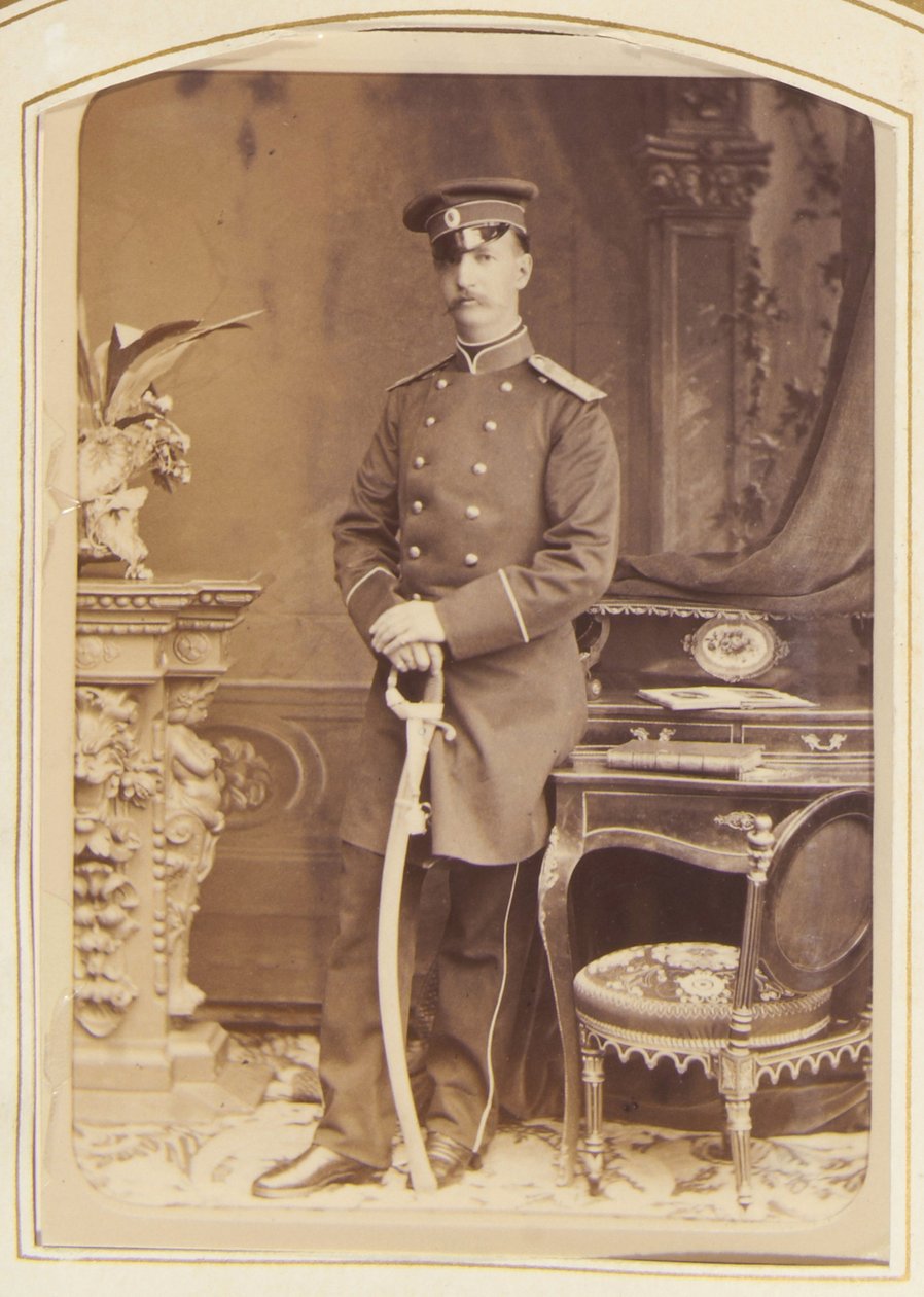 George I af Grækenland, Hellenernes konge - Portræt af George I (1845-1913), Hellenernes konge, af Bergamasco, Charles (Charles) (1830-1896). Albumin foto af Charles Bergamasco
