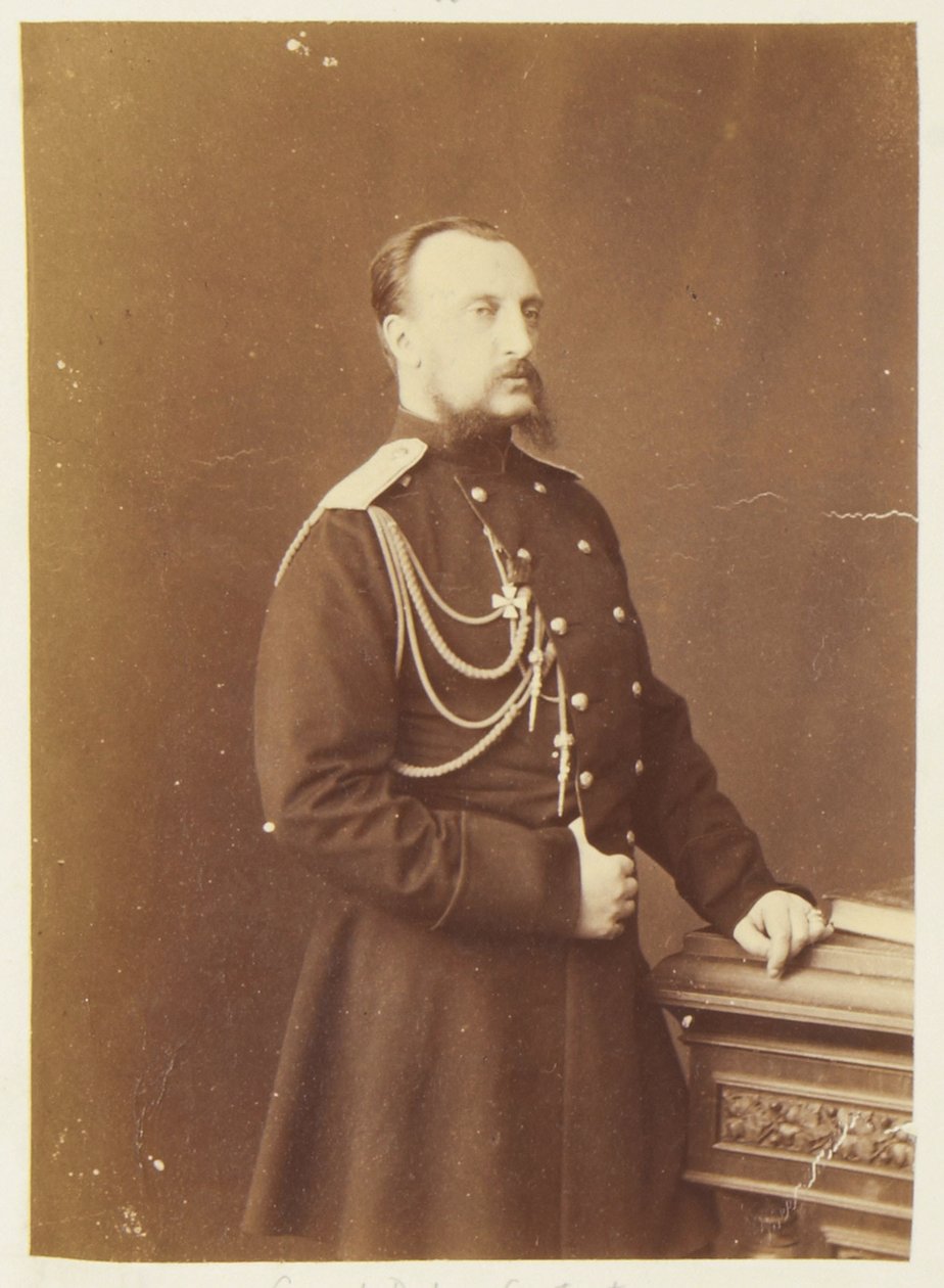 Nicolas Nikolaievitch de Russie - Portræt af storhertug Nicholas Nikolaevich (den Ældste) af Rusland (1831-1891), af Bergamasco, Charles (Karl) (1830-1896). Albumin Foto, ca. 1874. Russisk Stats Film- og Fotoarkiv, Krasnogorsk af Charles Bergamasco