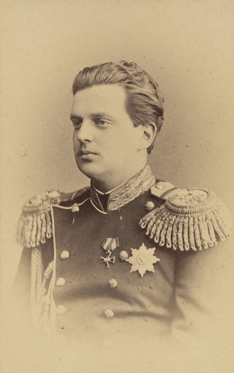 Vladimir Alexandrovitch de Russie - Portræt af storhertug Vladimir Alexandrovich af Rusland (1847-1909), af Bergamasco, Charles (Karl) (1830-1896). Albumin Photo, ca 1865. Russisk Stats Film- og Fotoarkiv, Krasnogorsk af Charles Bergamasco