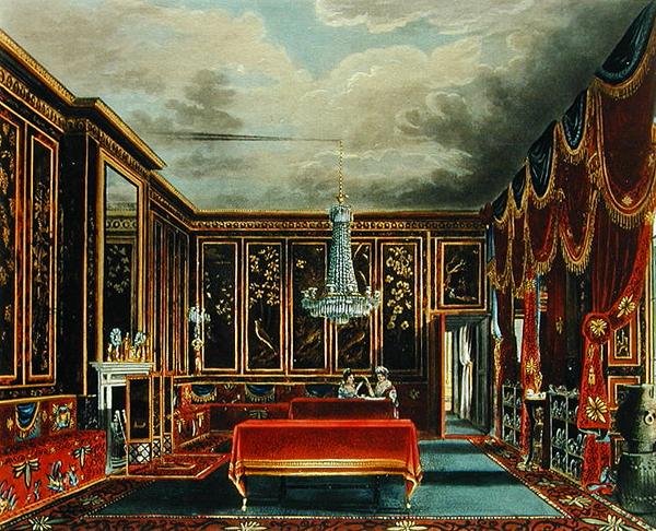 The Japan Room at Frogmore, indgraveret af R. Reeve, fra 