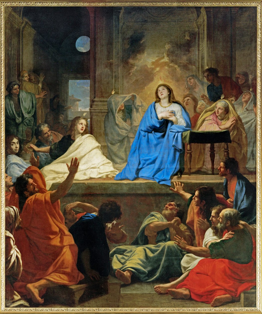 La descente du Saint Esprit - Helligåndens nedstigning ... af Charles (attr. to) Le Brun