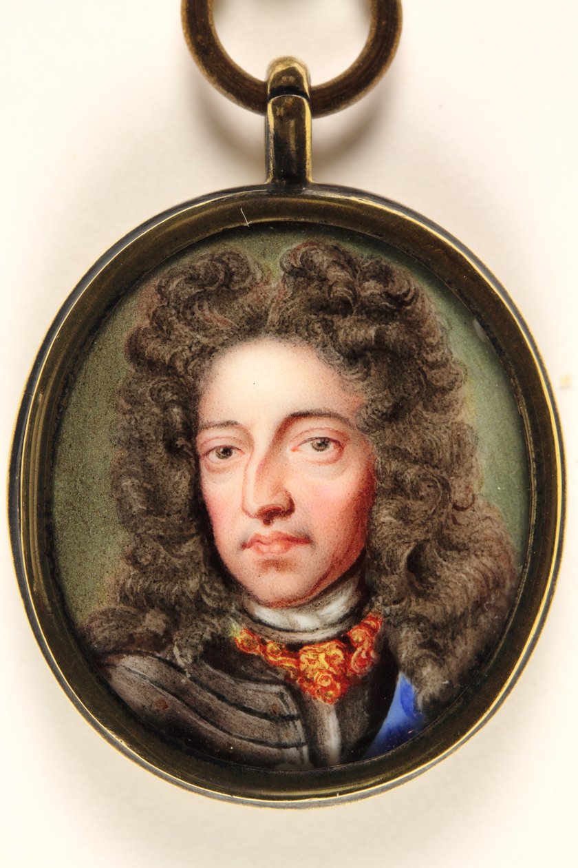 Vilhelm III (akvarel på vellum) af Charles (attr.to) Boit
