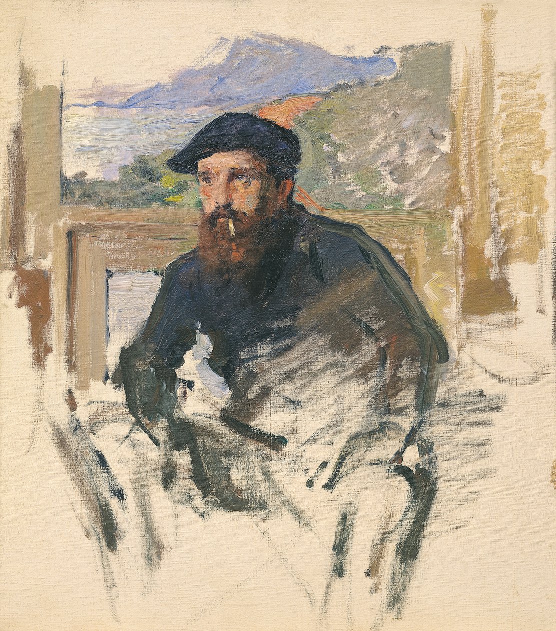 Portræt af Monet ca. 1884 (olie på lærred) af Charles (attr.to) Giron