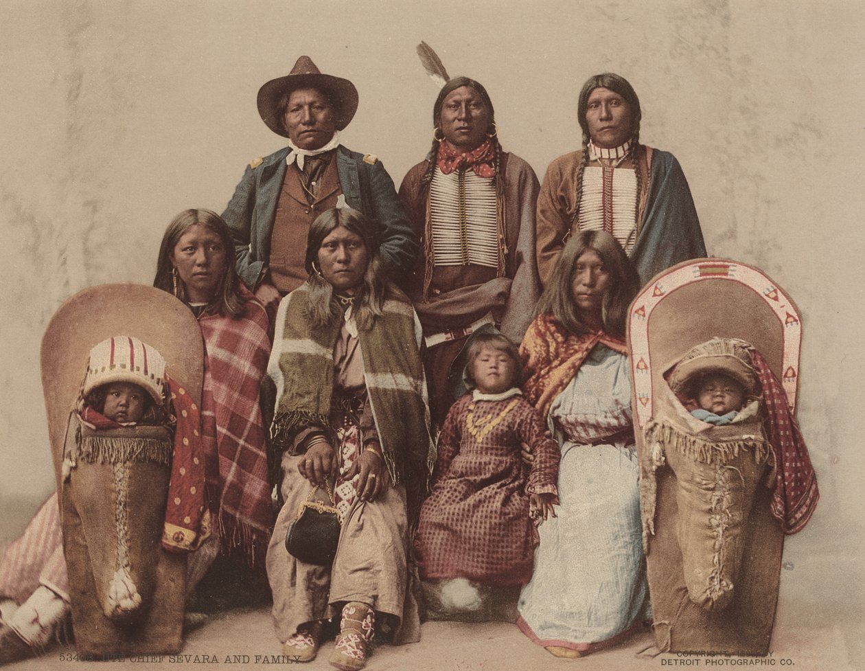 Ute Chief Severo og familie af Charles A. Nast, Detroit Photographic Company