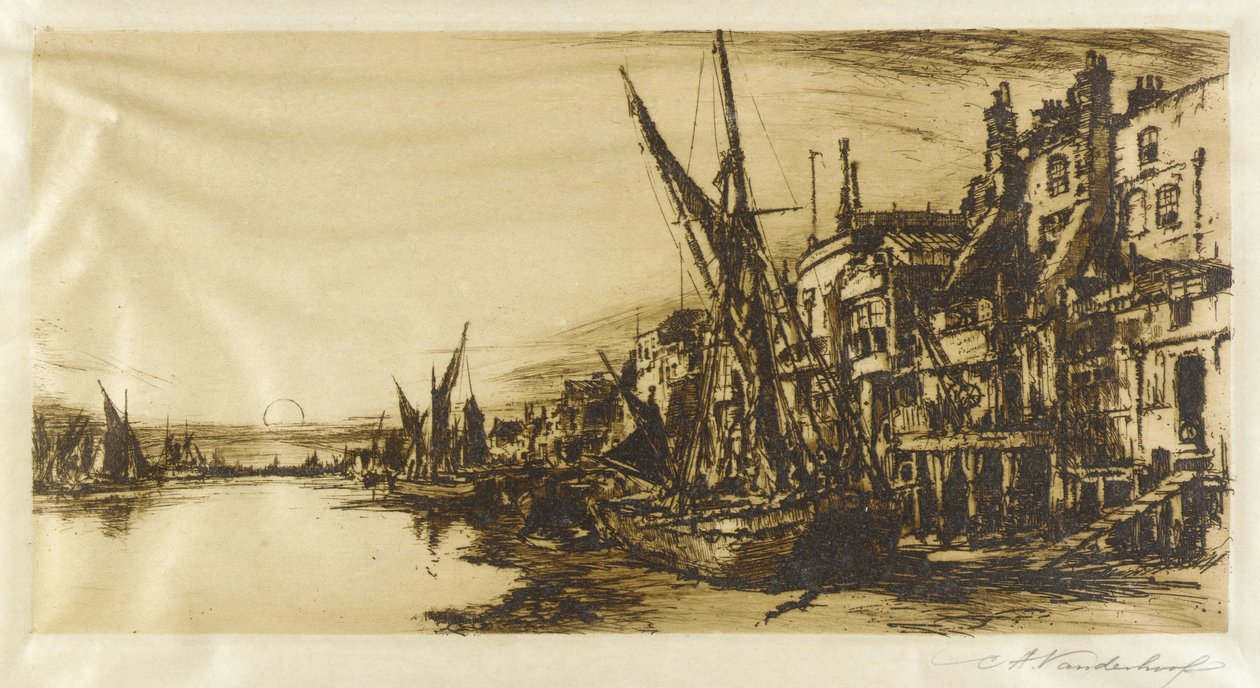Themsen ved Limehouse af Charles A. Vanderhoof