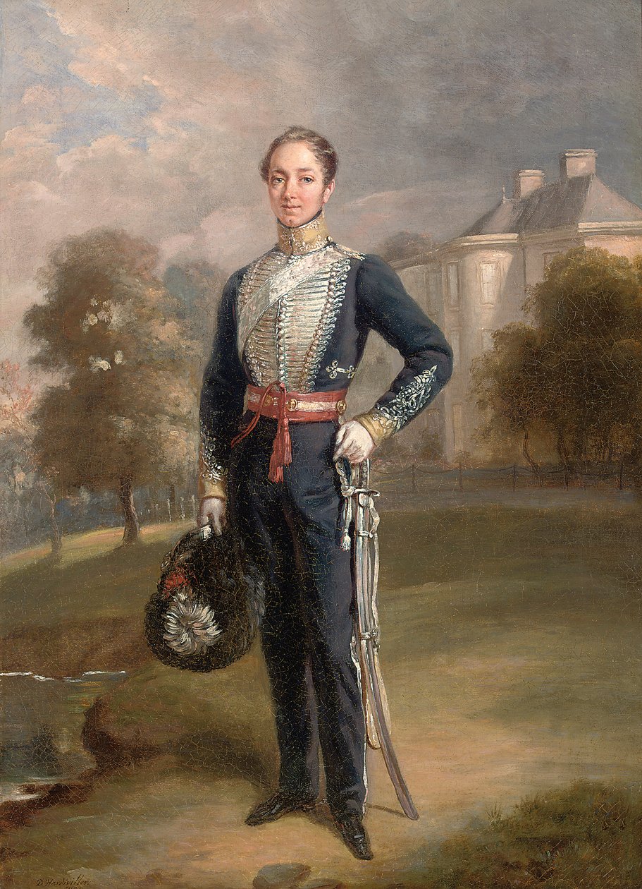 Portræt af løjtnant George Ramsay af Lixmont, 1838 af Charles Achille DHardiviller