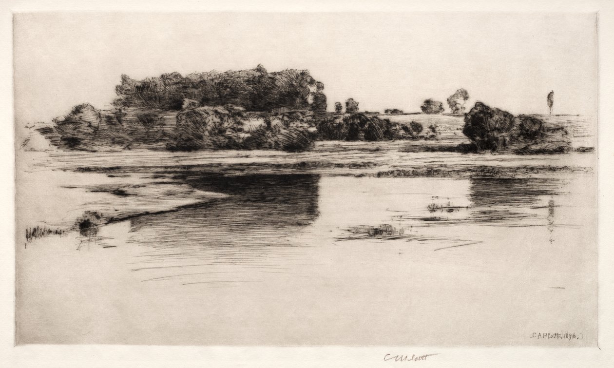 Charles River, 1890. af Charles Adams Platt