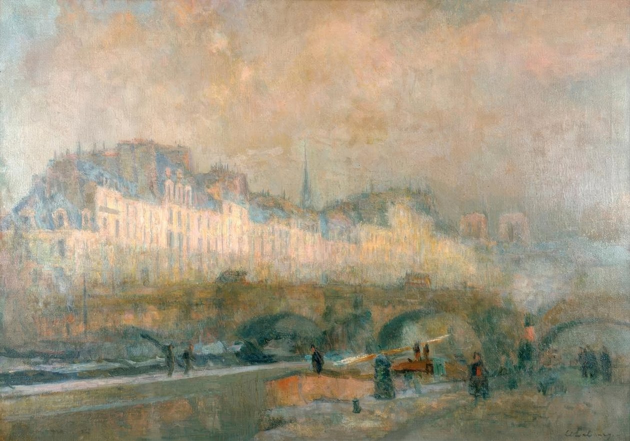 Valutalåsen i vintersolskin ’, Paris af Charles Albert Lebourg