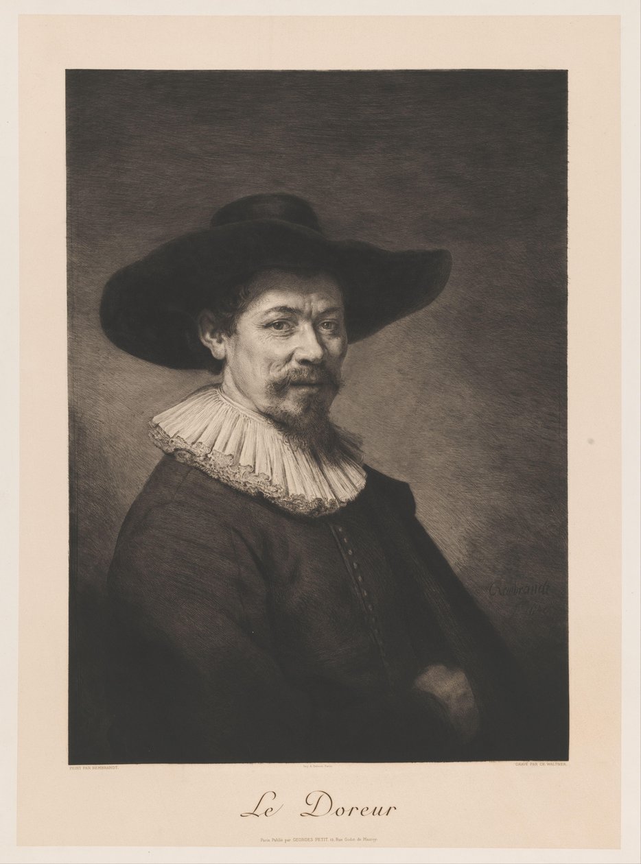 Portræt af Herman Doomer Le Doreur (titel på objekt) af Charles Albert Waltner