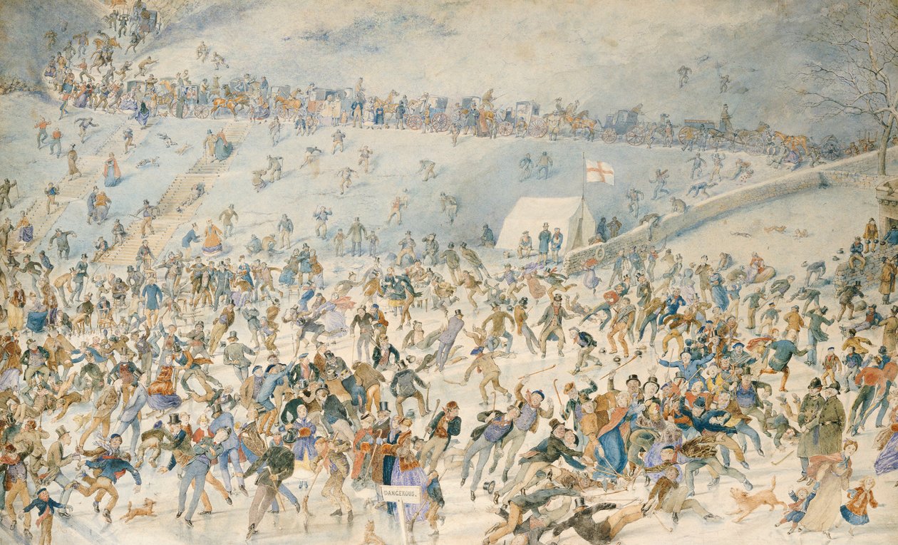 Kunstskøjteløb, 1876 af Charles Altamont Doyle