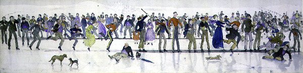 Winter Games (pen og blæk, akvarel) af Charles Altamont Doyle