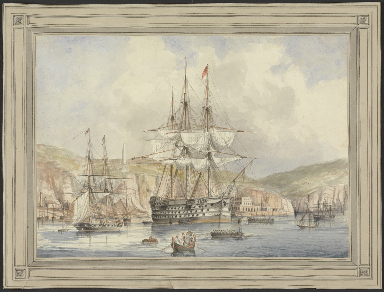 Udsigt på Malta, ca. 1849 af Charles Andrew Dyce