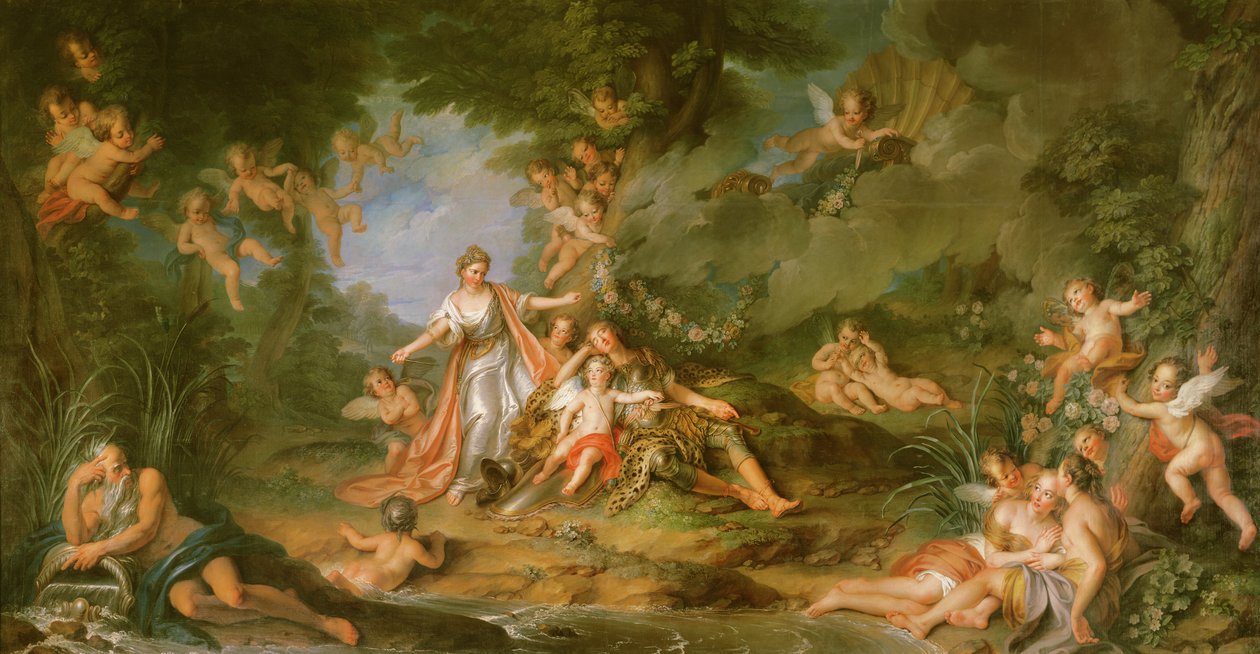 Armide ønsker at ramme Renaud, 1741 af Charles Antoine Coypel