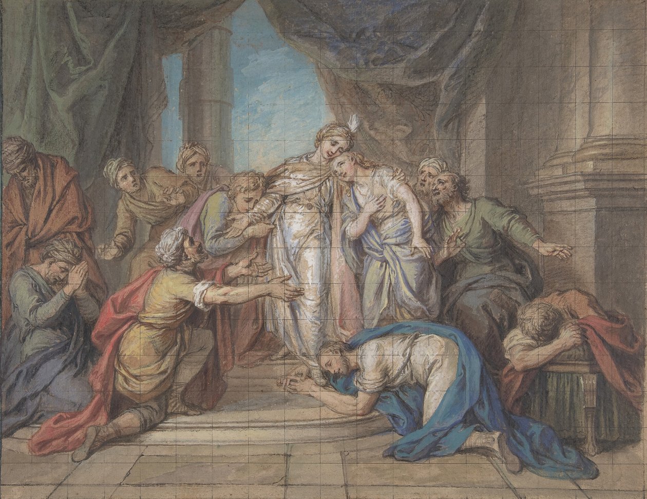 Joseph anerkendt af sine brødre, 1700-tallet. af Charles Antoine Coypel