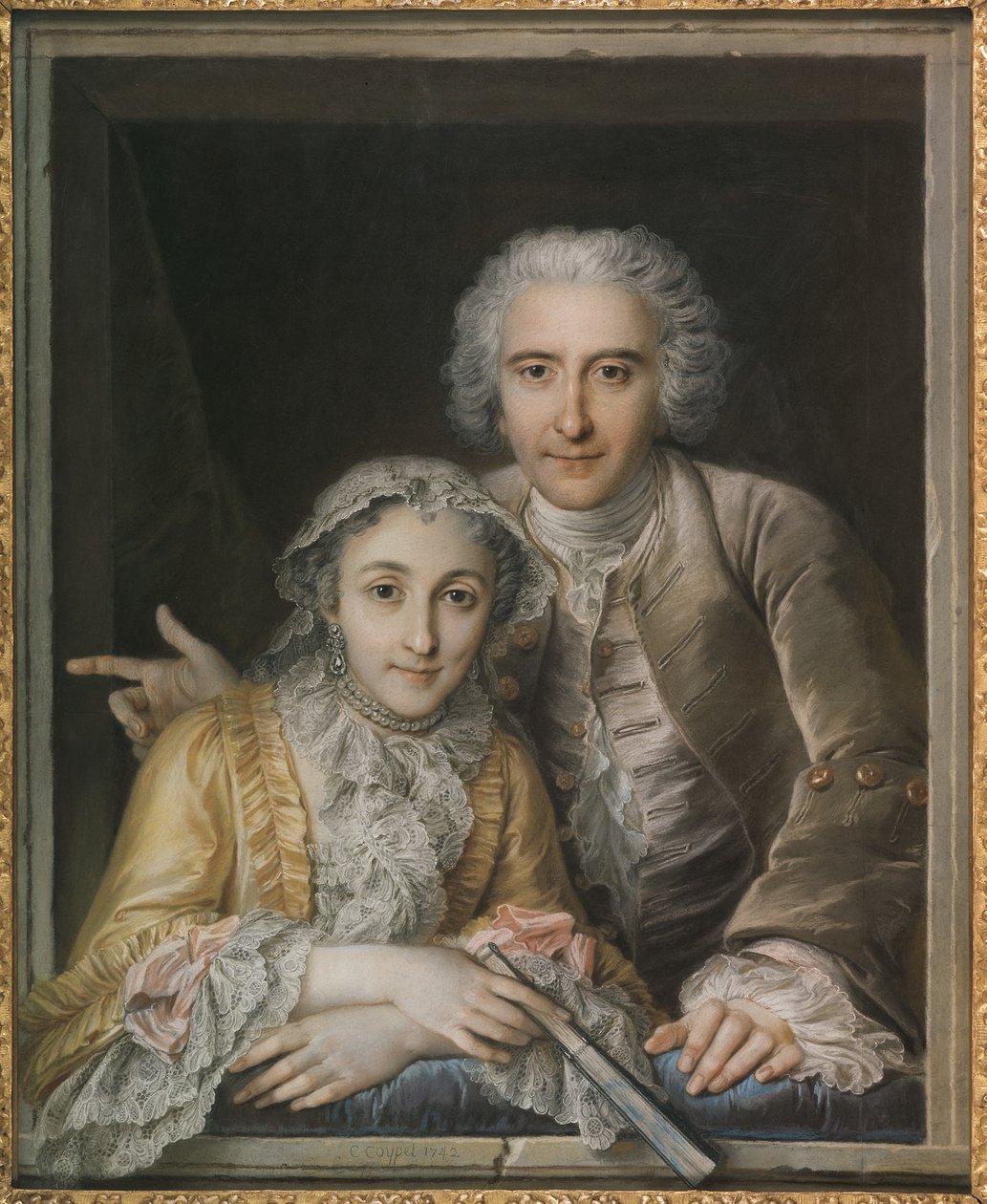Portræt af Philippe Coypel og hans kone af Charles Antoine Coypel
