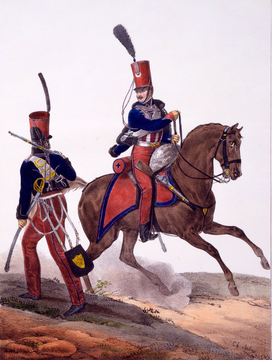 Uniformer fra 5. husarregiment, fra "Collection des Uniforms de l