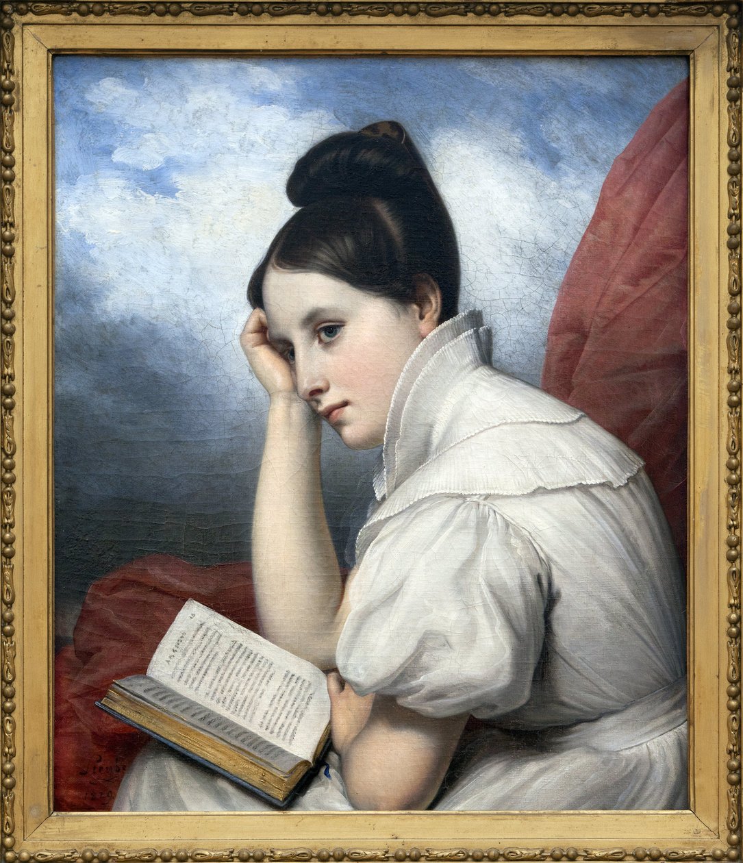 La Reader, Oliemaleri på lærred af Charles von Steuben (1788-1856), Fotografi, KIM Youngtae, Nantes, Nantes Museum of Fine Arts. af Charles Auguste Steuben