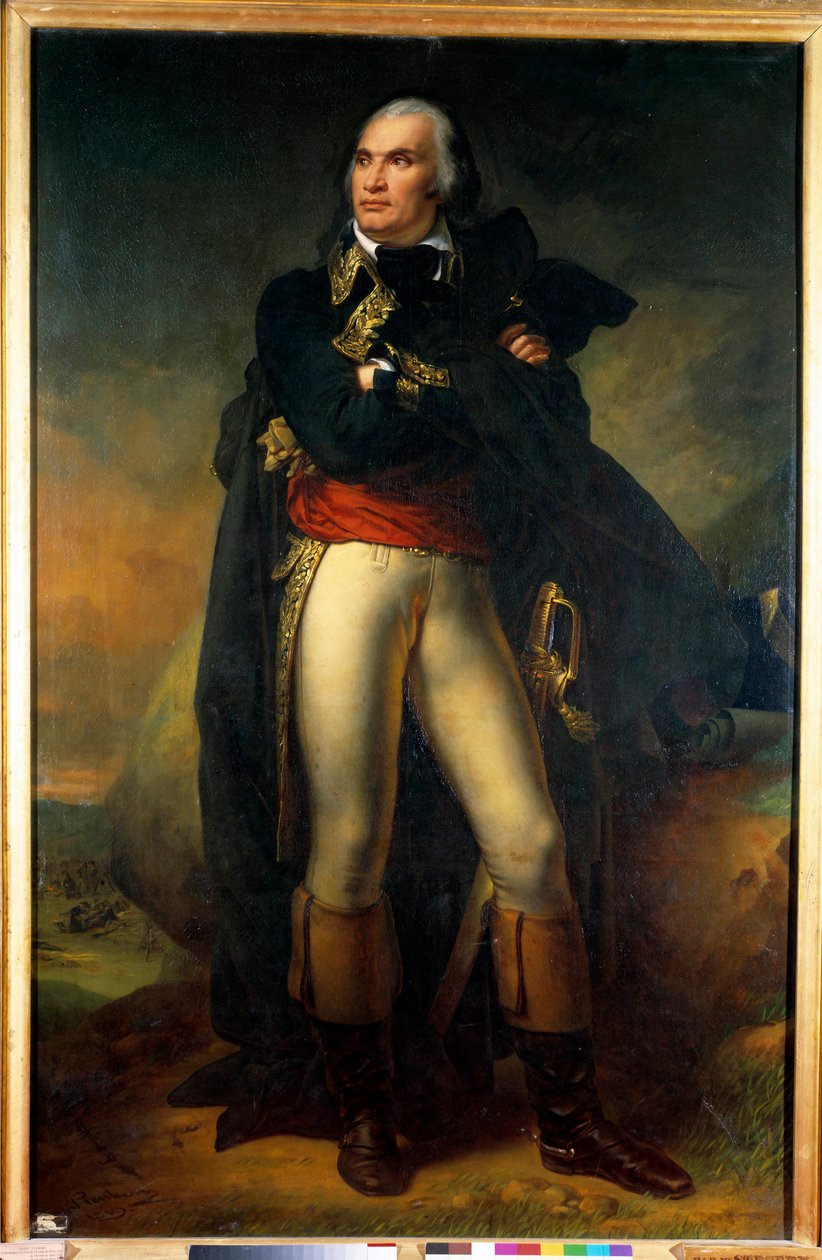 Portræt ved foden af Charles Pichegru (1761-1804), øverstkommanderende for Nordens Armees, Sambre og Meuse, Rhinen og Mosel Maleri af Charles de Steuben (1788-1856) 1819 Søn. 2,1x1,3 m. Paris, Musee de l