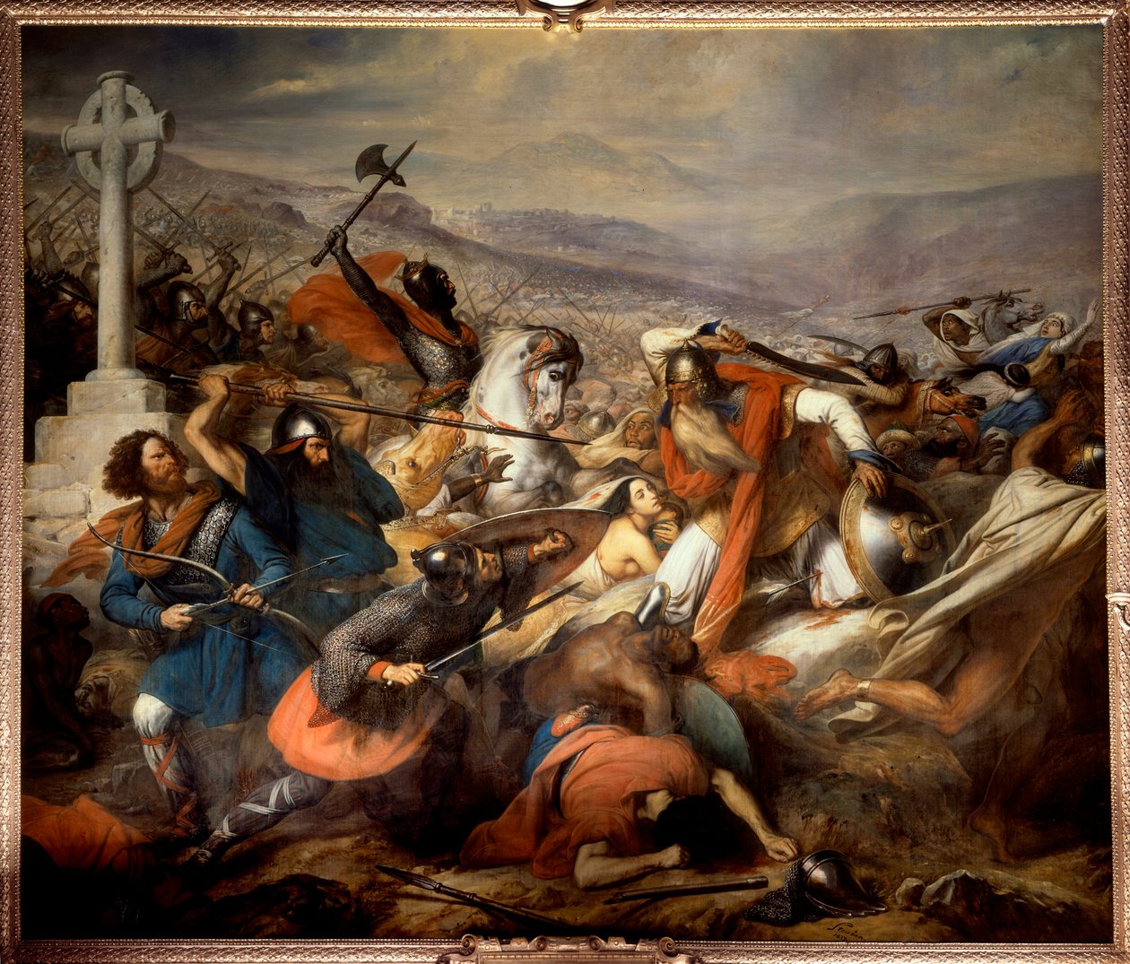 Poitiersin taistelu, 25. lokakuuta 732 af Charles Auguste Steuben