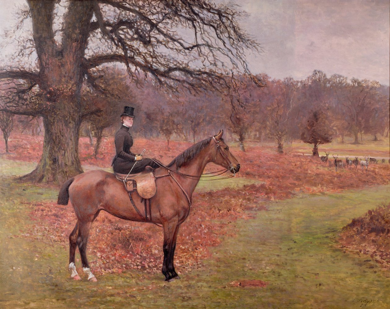 Lady Mabel Bridgeman på Claribel, 1885 af Charles Augustus Henry Lutyens
