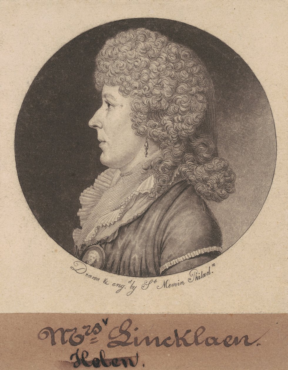 Helen Ledyard Lincklaen af Charles B.J. Févret de Saint Mémin