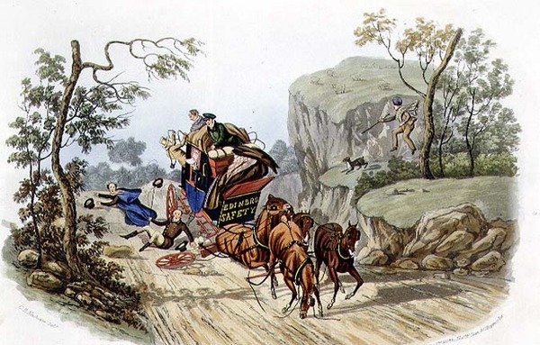 "Ulykker vil ske med de bedst udnævnte trænere!", indgraveret af R.G. Reeve (fl.1811-37) pub. af Thomas McLean af Charles B. (after) Newhouse