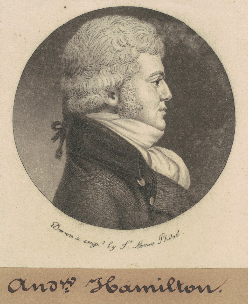 Andrew Hamilton af Charles B. J. Févret de Saint Mémin