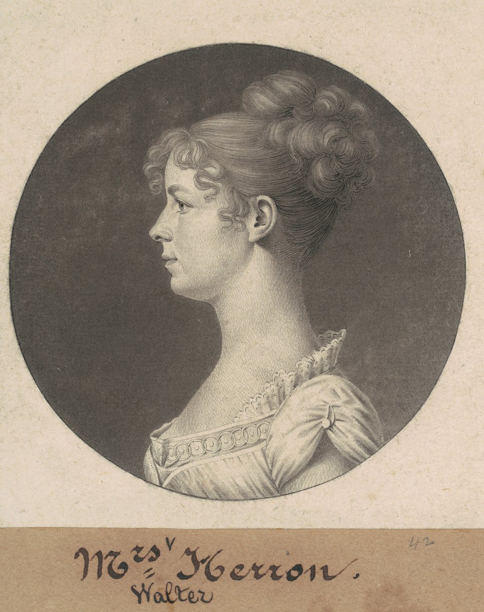 Ann Plume Herron af Charles B. J. Févret de Saint Mémin