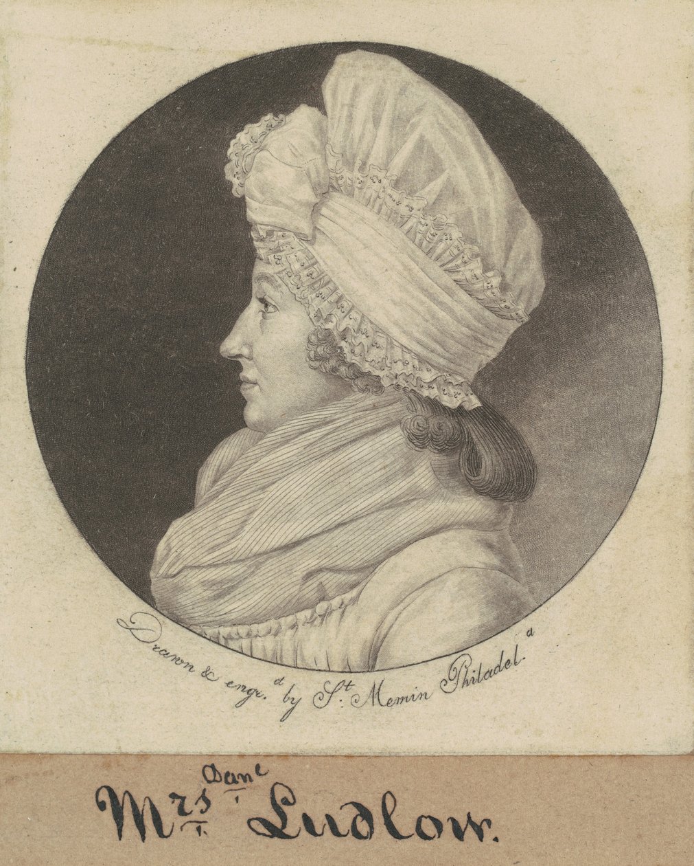 Arabella Duncan Ludlow af Charles B. J. Févret de Saint Mémin